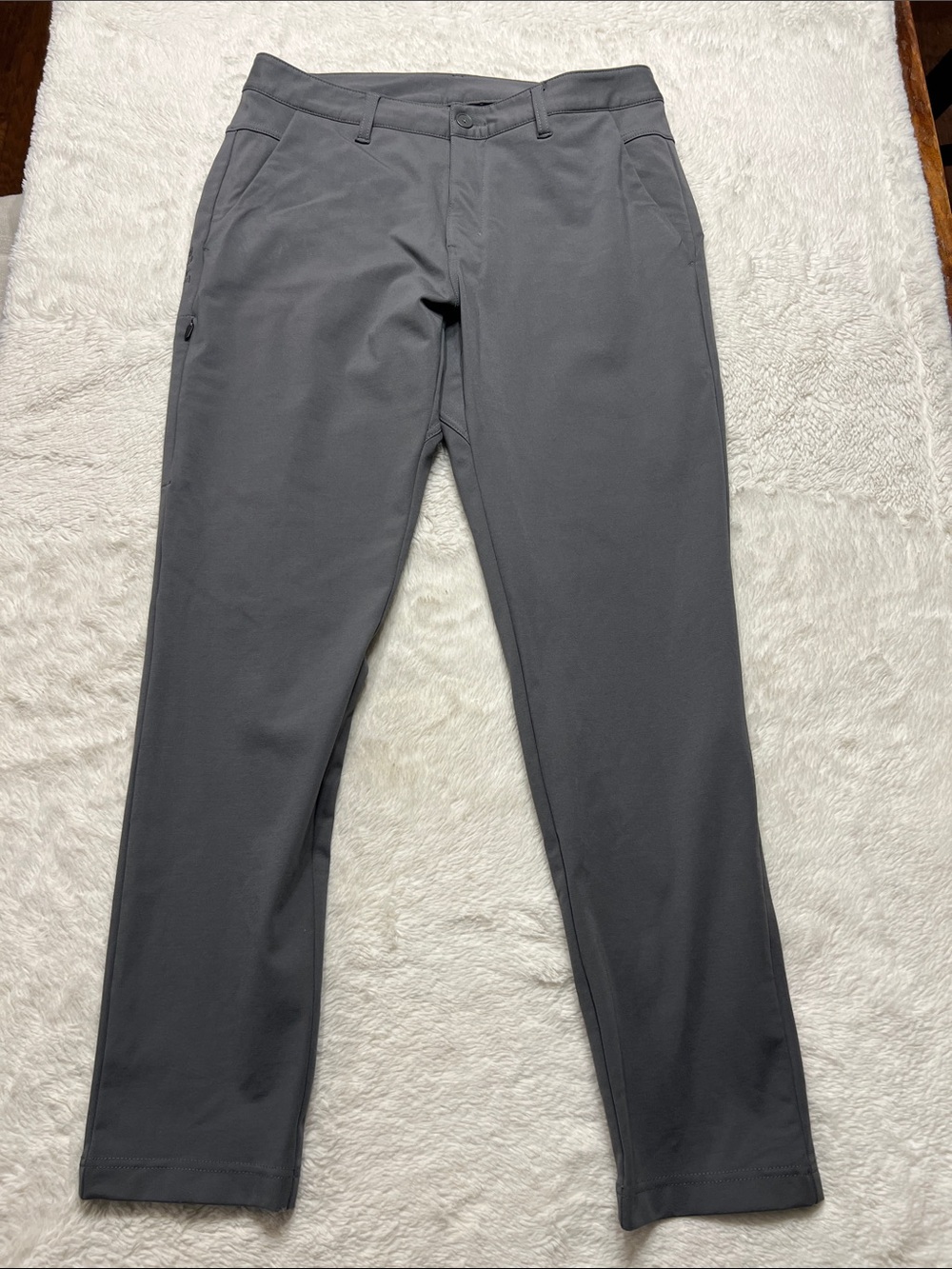 Bylt Pants large Everyday 2.0 Performance Denim Stretch Zip Pocket Golf Gray